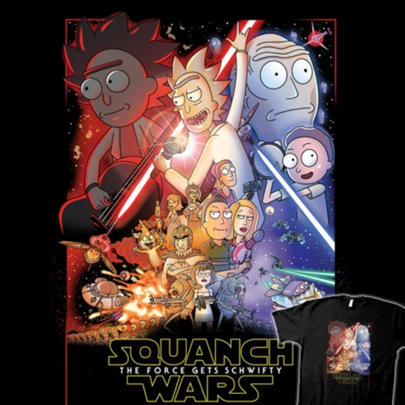 Squanch Wars Rick And Morty Star Wars 